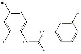 3-(4-bromo-2-fluorophenyl)-1-(3-chlorophenyl)urea 化学構造式