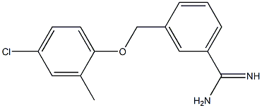 3-(4-chloro-2-methylphenoxymethyl)benzene-1-carboximidamide 化学構造式