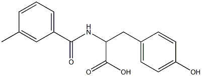 3-(4-hydroxyphenyl)-2-[(3-methylbenzoyl)amino]propanoic acid Structure