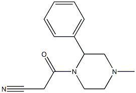 3-(4-methyl-2-phenylpiperazin-1-yl)-3-oxopropanenitrile Structure