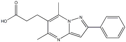 3-(5,7-dimethyl-2-phenylpyrazolo[1,5-a]pyrimidin-6-yl)propanoic acid Structure