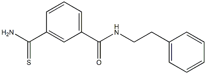 3-(aminocarbonothioyl)-N-(2-phenylethyl)benzamide Struktur