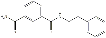 3-(aminocarbonothioyl)-N-(2-phenylethyl)benzamide,,结构式