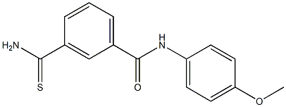 3-(aminocarbonothioyl)-N-(4-methoxyphenyl)benzamide 结构式