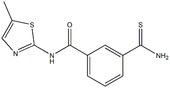 3-(aminocarbonothioyl)-N-(5-methyl-1,3-thiazol-2-yl)benzamide 化学構造式