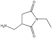 3-(aminomethyl)-1-ethylpyrrolidine-2,5-dione 化学構造式