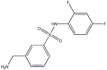 3-(aminomethyl)-N-(2,4-difluorophenyl)benzenesulfonamide Struktur