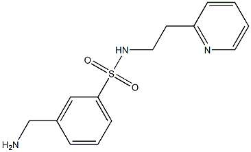 3-(aminomethyl)-N-(2-pyridin-2-ylethyl)benzenesulfonamide,,结构式