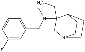 3-(aminomethyl)-N-[(3-fluorophenyl)methyl]-N-methyl-1-azabicyclo[2.2.2]octan-3-amine