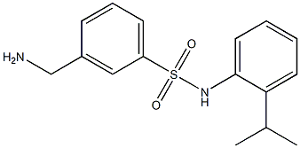 3-(aminomethyl)-N-[2-(propan-2-yl)phenyl]benzene-1-sulfonamide,,结构式