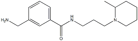 3-(aminomethyl)-N-[3-(2-methylpiperidin-1-yl)propyl]benzamide,,结构式