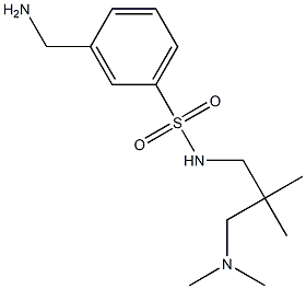 3-(aminomethyl)-N-{2-[(dimethylamino)methyl]-2-methylpropyl}benzene-1-sulfonamide 化学構造式