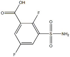 3-(aminosulfonyl)-2,5-difluorobenzoic acid Structure