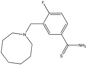3-(azocan-1-ylmethyl)-4-fluorobenzene-1-carbothioamide 结构式