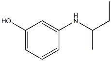 3-(butan-2-ylamino)phenol,,结构式
