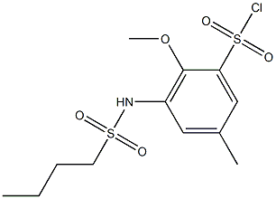 3-(butane-1-sulfonamido)-2-methoxy-5-methylbenzene-1-sulfonyl chloride,,结构式