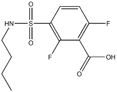 3-(butylsulfamoyl)-2,6-difluorobenzoic acid Structure