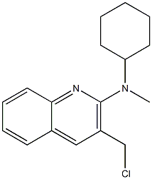 3-(chloromethyl)-N-cyclohexyl-N-methylquinolin-2-amine,,结构式