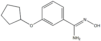 3-(cyclopentyloxy)-N'-hydroxybenzenecarboximidamide,,结构式