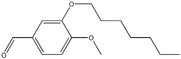 3-(heptyloxy)-4-methoxybenzaldehyde 化学構造式