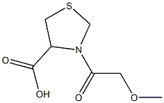 3-(methoxyacetyl)-1,3-thiazolidine-4-carboxylic acid Struktur