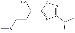 3-(methylsulfanyl)-1-[3-(propan-2-yl)-1,2,4-oxadiazol-5-yl]propan-1-amine Struktur