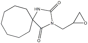 3-(oxiran-2-ylmethyl)-1,3-diazaspiro[4.7]dodecane-2,4-dione 化学構造式