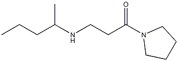 3-(pentan-2-ylamino)-1-(pyrrolidin-1-yl)propan-1-one 结构式