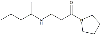 3-(pentan-2-ylamino)-1-(pyrrolidin-1-yl)propan-1-one 化学構造式