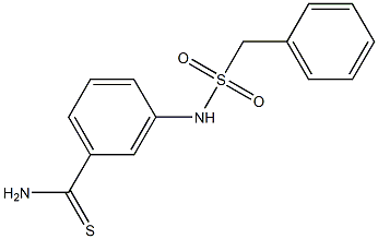 3-(phenylmethanesulfonamido)benzene-1-carbothioamide 化学構造式