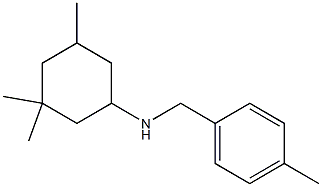 3,3,5-trimethyl-N-[(4-methylphenyl)methyl]cyclohexan-1-amine 结构式