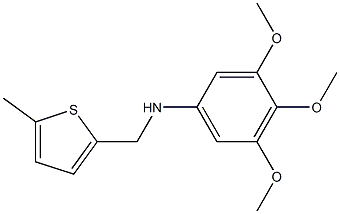 3,4,5-trimethoxy-N-[(5-methylthiophen-2-yl)methyl]aniline,,结构式