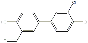 3',4'-dichloro-4-hydroxy-1,1'-biphenyl-3-carbaldehyde Struktur