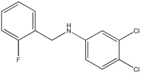3,4-dichloro-N-[(2-fluorophenyl)methyl]aniline 结构式