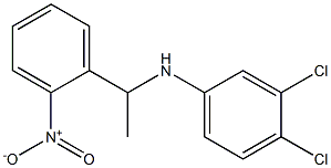 3,4-dichloro-N-[1-(2-nitrophenyl)ethyl]aniline 化学構造式