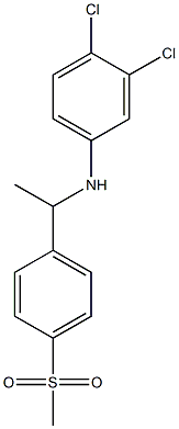 3,4-dichloro-N-[1-(4-methanesulfonylphenyl)ethyl]aniline,,结构式