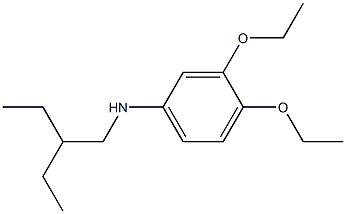 3,4-diethoxy-N-(2-ethylbutyl)aniline Structure