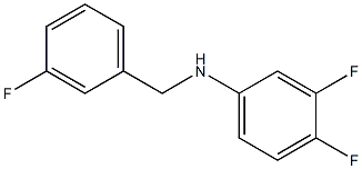 3,4-difluoro-N-[(3-fluorophenyl)methyl]aniline,,结构式