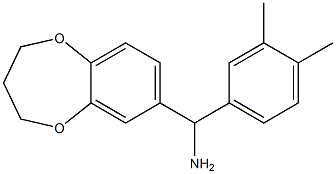 3,4-dihydro-2H-1,5-benzodioxepin-7-yl(3,4-dimethylphenyl)methanamine 结构式