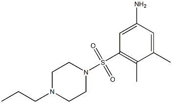 3,4-dimethyl-5-[(4-propylpiperazine-1-)sulfonyl]aniline 结构式