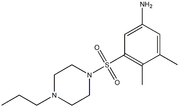 3,4-dimethyl-5-[(4-propylpiperazine-1-)sulfonyl]aniline,,结构式