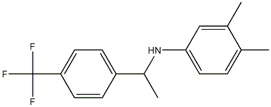 3,4-dimethyl-N-{1-[4-(trifluoromethyl)phenyl]ethyl}aniline 化学構造式