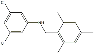 3,5-dichloro-N-[(2,4,6-trimethylphenyl)methyl]aniline Structure