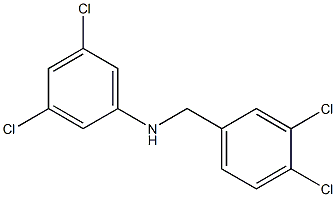 3,5-dichloro-N-[(3,4-dichlorophenyl)methyl]aniline Structure