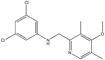 3,5-dichloro-N-[(4-methoxy-3,5-dimethylpyridin-2-yl)methyl]aniline 化学構造式