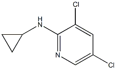 3,5-dichloro-N-cyclopropylpyridin-2-amine 化学構造式