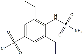 3,5-diethyl-4-(sulfamoylamino)benzene-1-sulfonyl chloride,,结构式