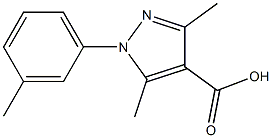 3,5-dimethyl-1-(3-methylphenyl)-1H-pyrazole-4-carboxylic acid,,结构式