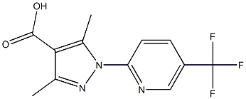 3,5-dimethyl-1-[5-(trifluoromethyl)pyridin-2-yl]-1H-pyrazole-4-carboxylic acid|