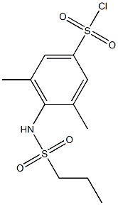 3,5-dimethyl-4-(propane-1-sulfonamido)benzene-1-sulfonyl chloride,,结构式